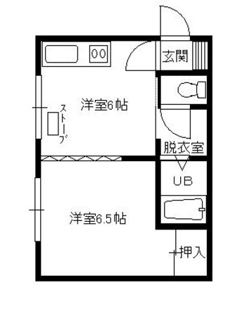 東5丁目 徒歩3分 2階の物件間取画像